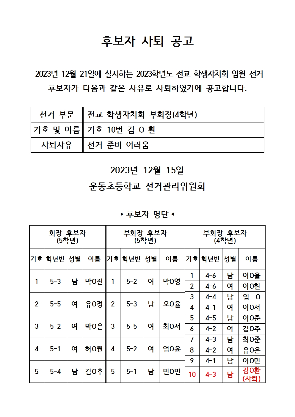 후보자 사퇴 공고(개인정보보호용)001