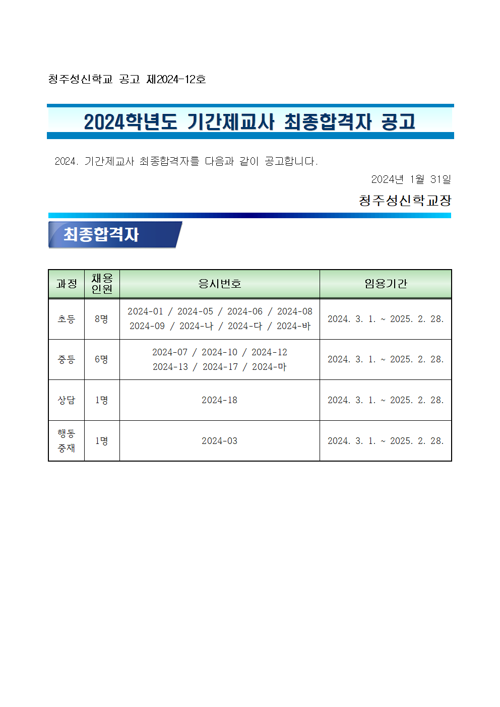 최종합격자 공고001