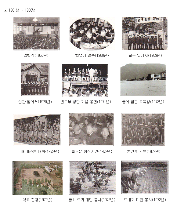 1961년 ~ 1980년 학교와 학생들 사진