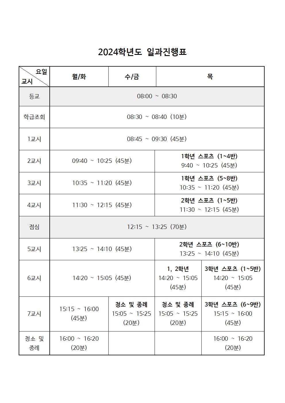 2024. 1학기 일과진행표001