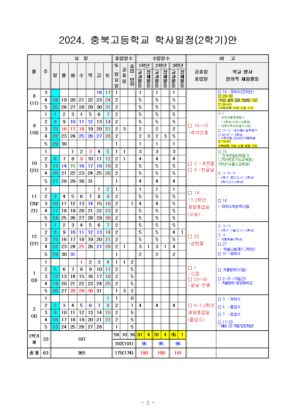 2024. 학사일정002