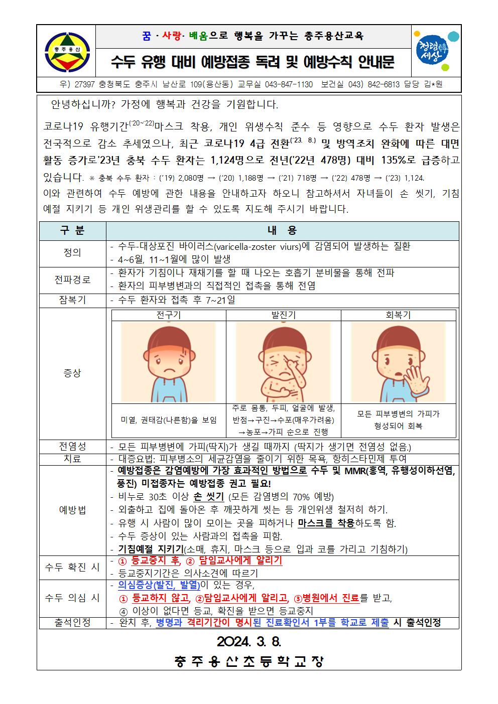 수두유행 대비 예방접종 독려 및 예방수칙 안내문001