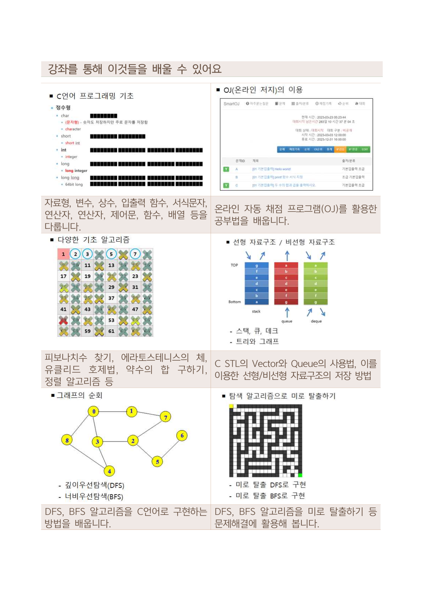 충청북도교육연구정보원 정보교육부_학생입문과정 강의계획서(4개 과정)_8