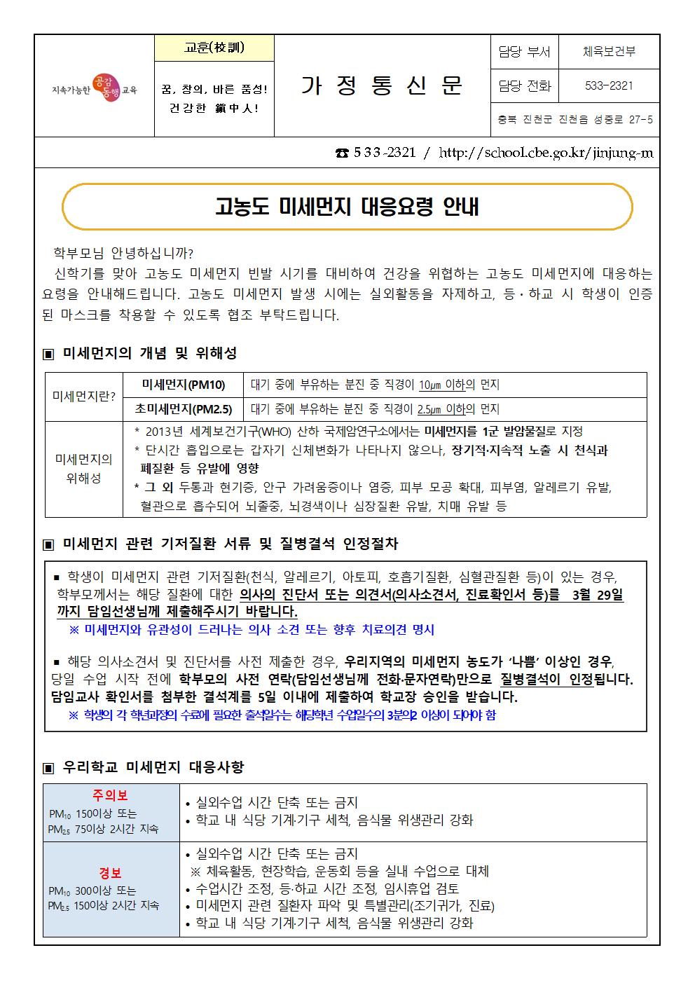 고농도 미세먼지 대응요령 안내001