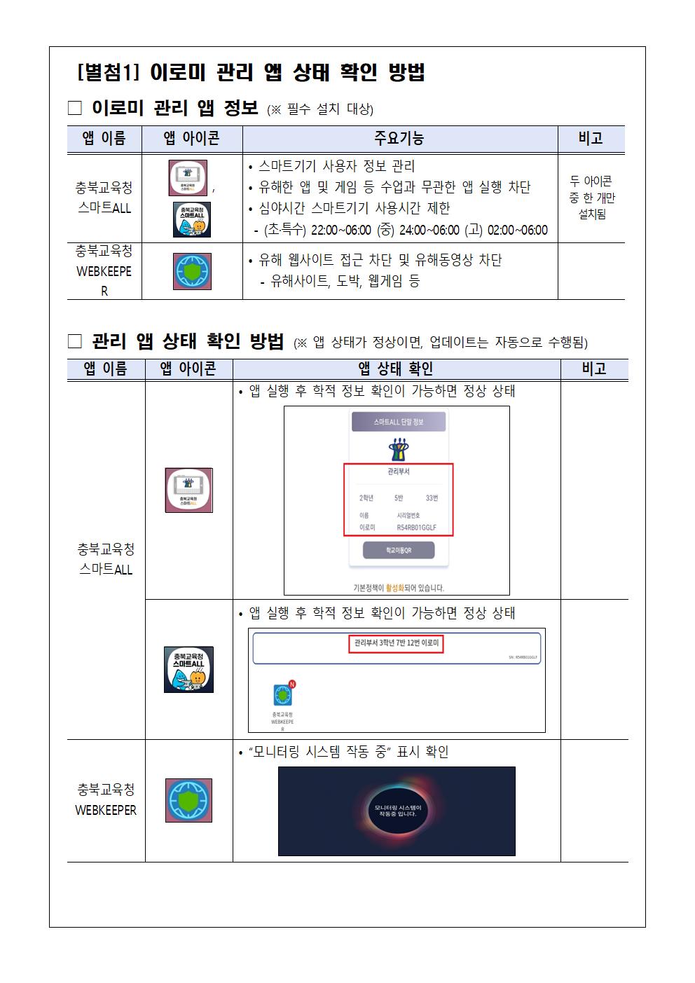 2024. 학생 이로미 사용 유의사항 및 AS센터 안내002