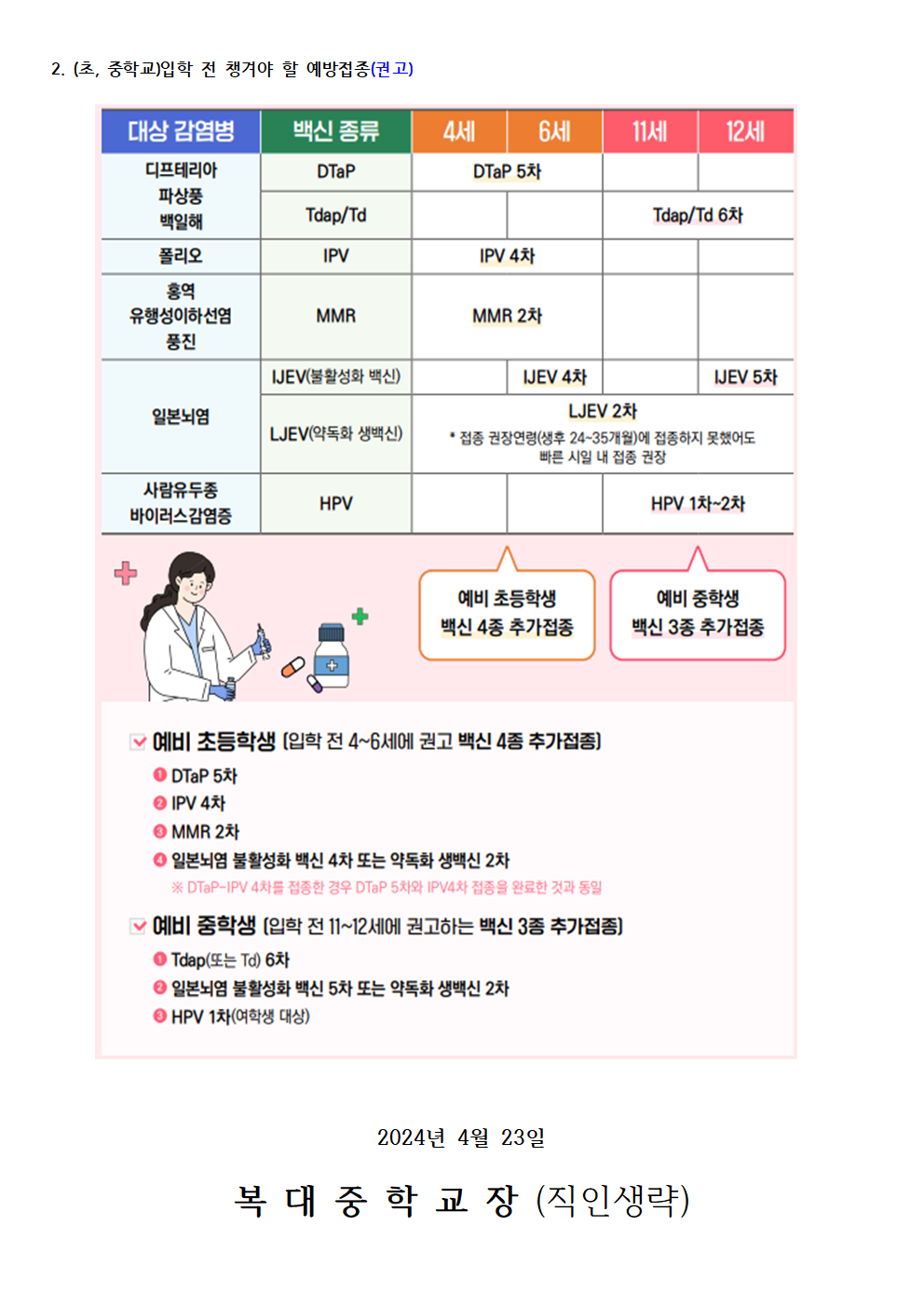 홍역 예방 및 관리 협조 사항 안내002