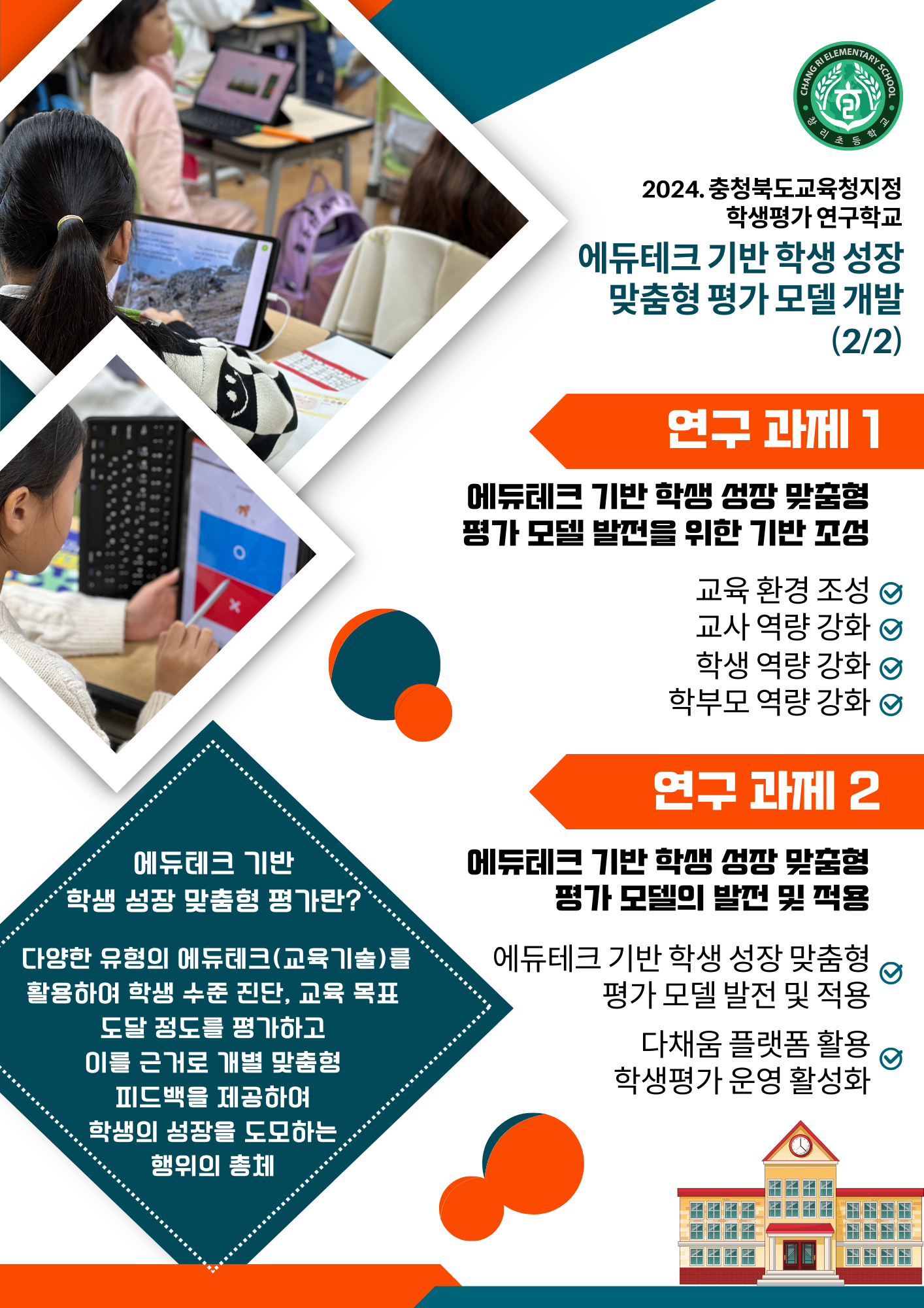 Orange and Blue Modern Scholarship Program Poster