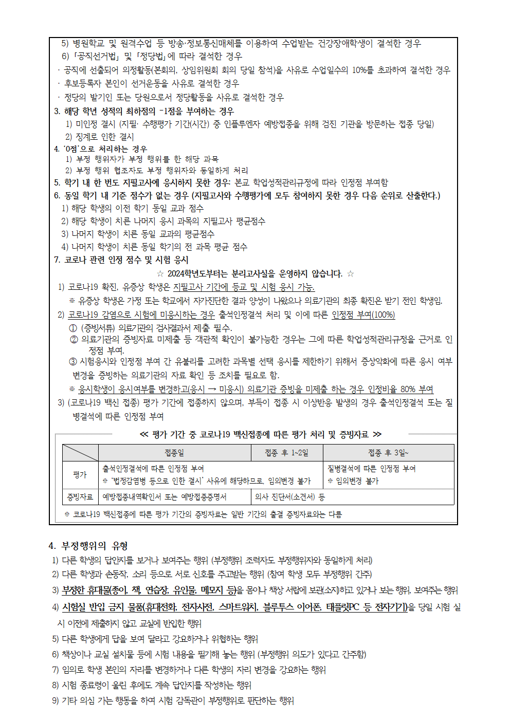 2024. 1학기 평가 안내 가정통신문(5)002