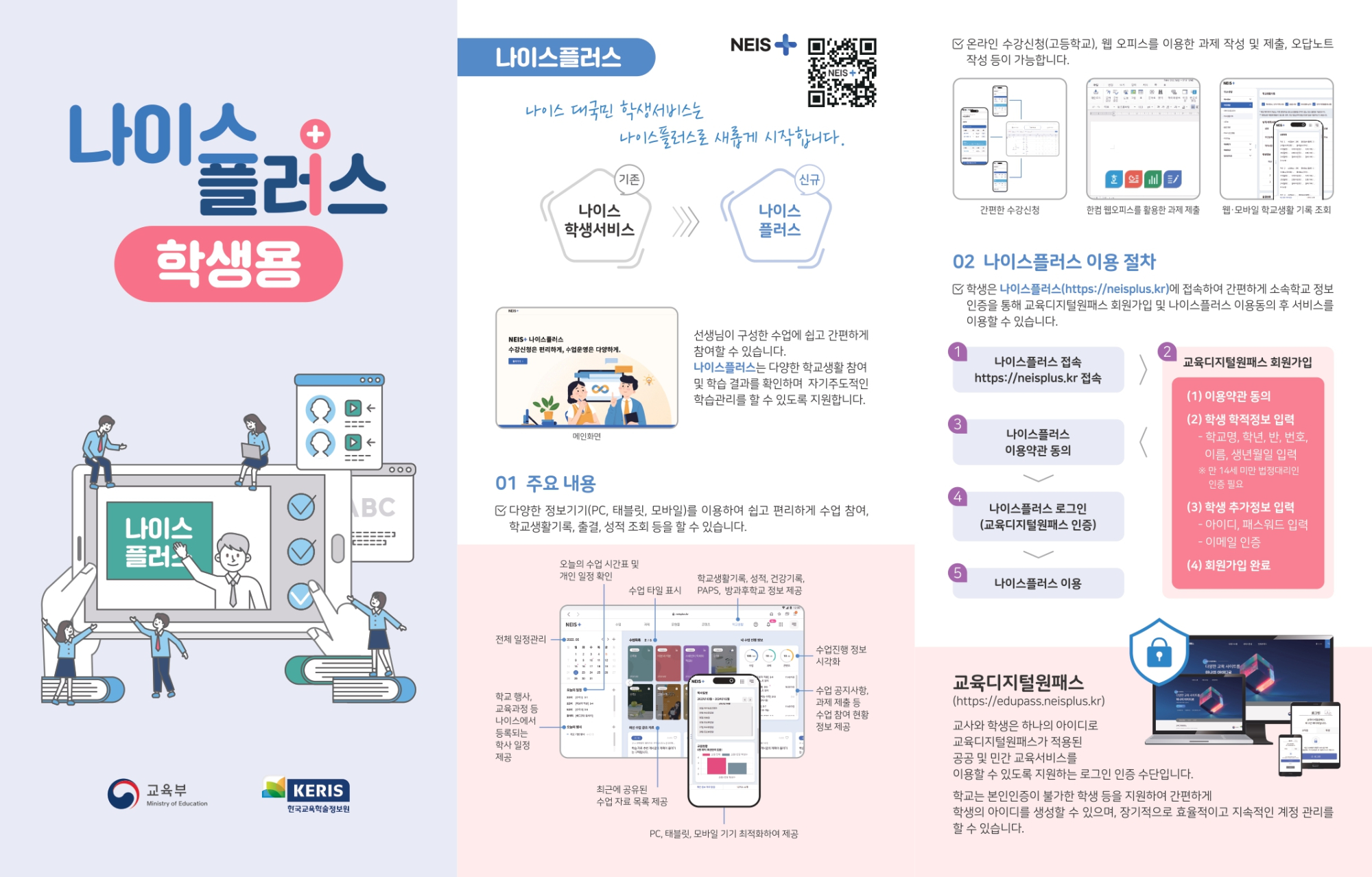 [충주용산초등학교-3868 (첨부) 충청북도교육연구정보원 정보운영부] 나이스플러스 및 학부모서비스 리플릿_page-0001