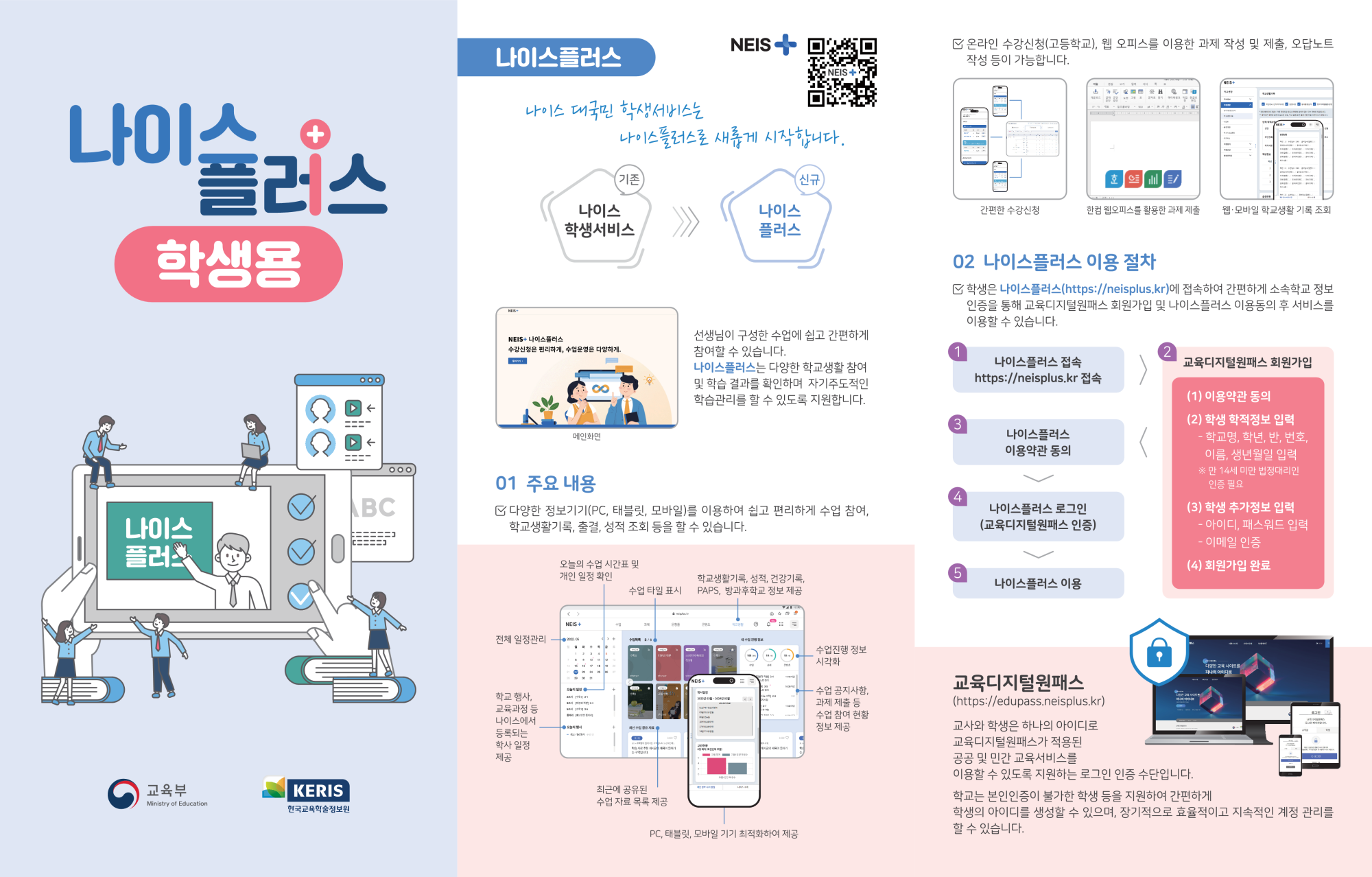 충청북도교육연구정보원 정보운영부_나이스플러스 및 학부모서비스 리플릿_1