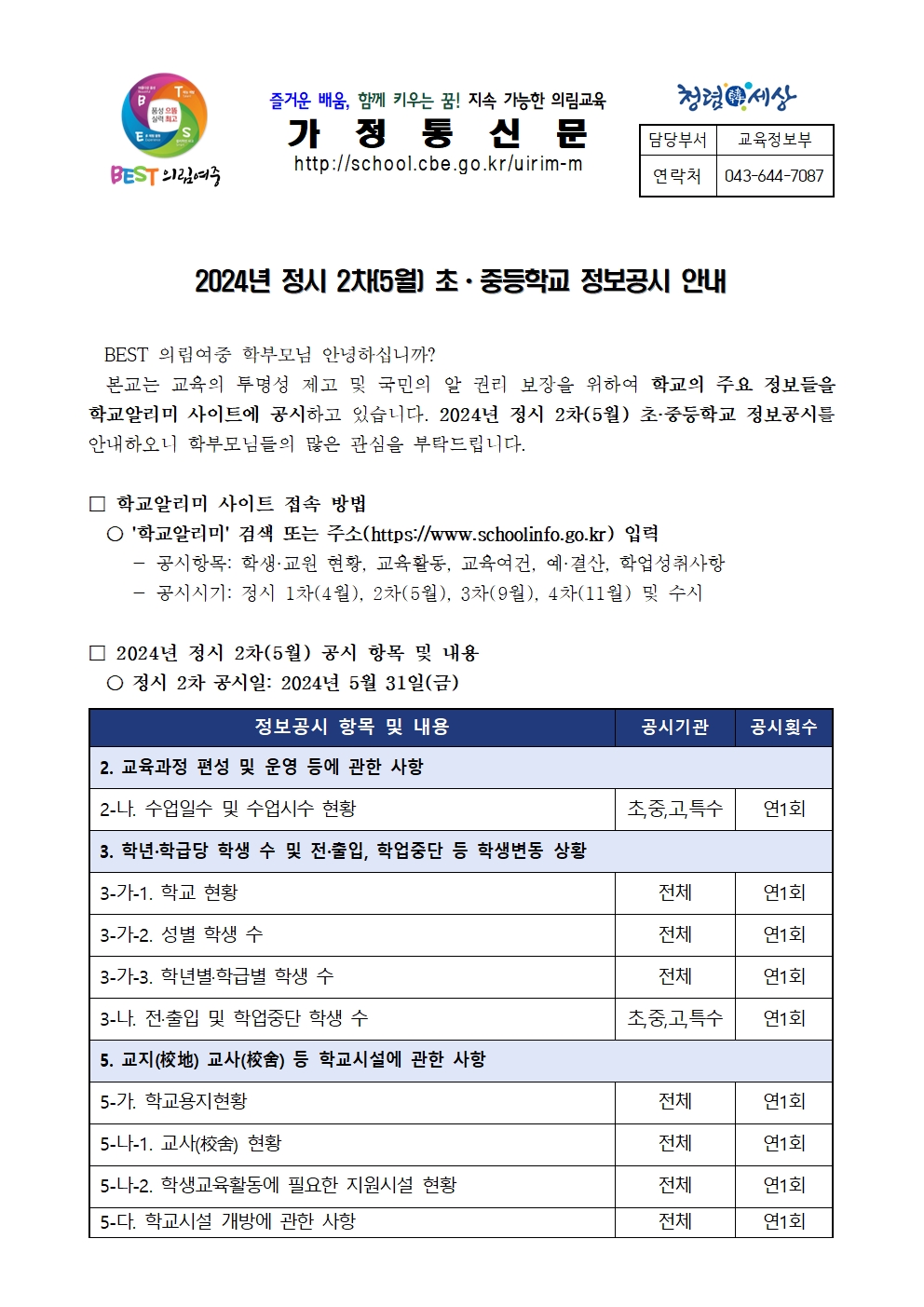 [붙임2] 2024년 정보공시 2차(5월) 가정통신문001