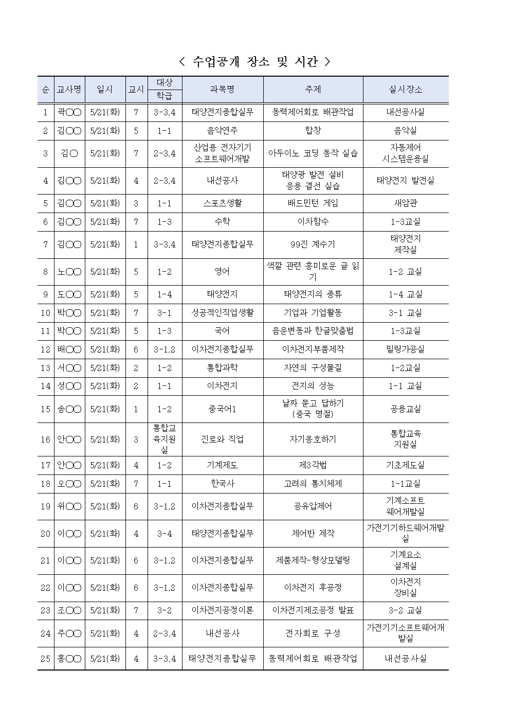 가정통신문(공개수업 안내)002