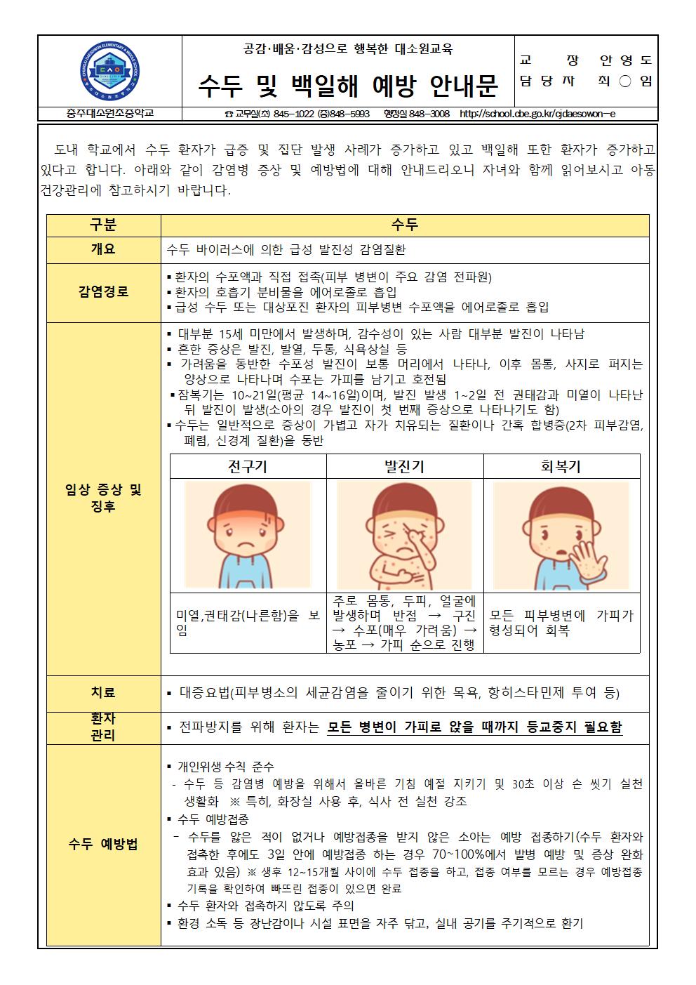 수두 및 백일해 예방 안내문001