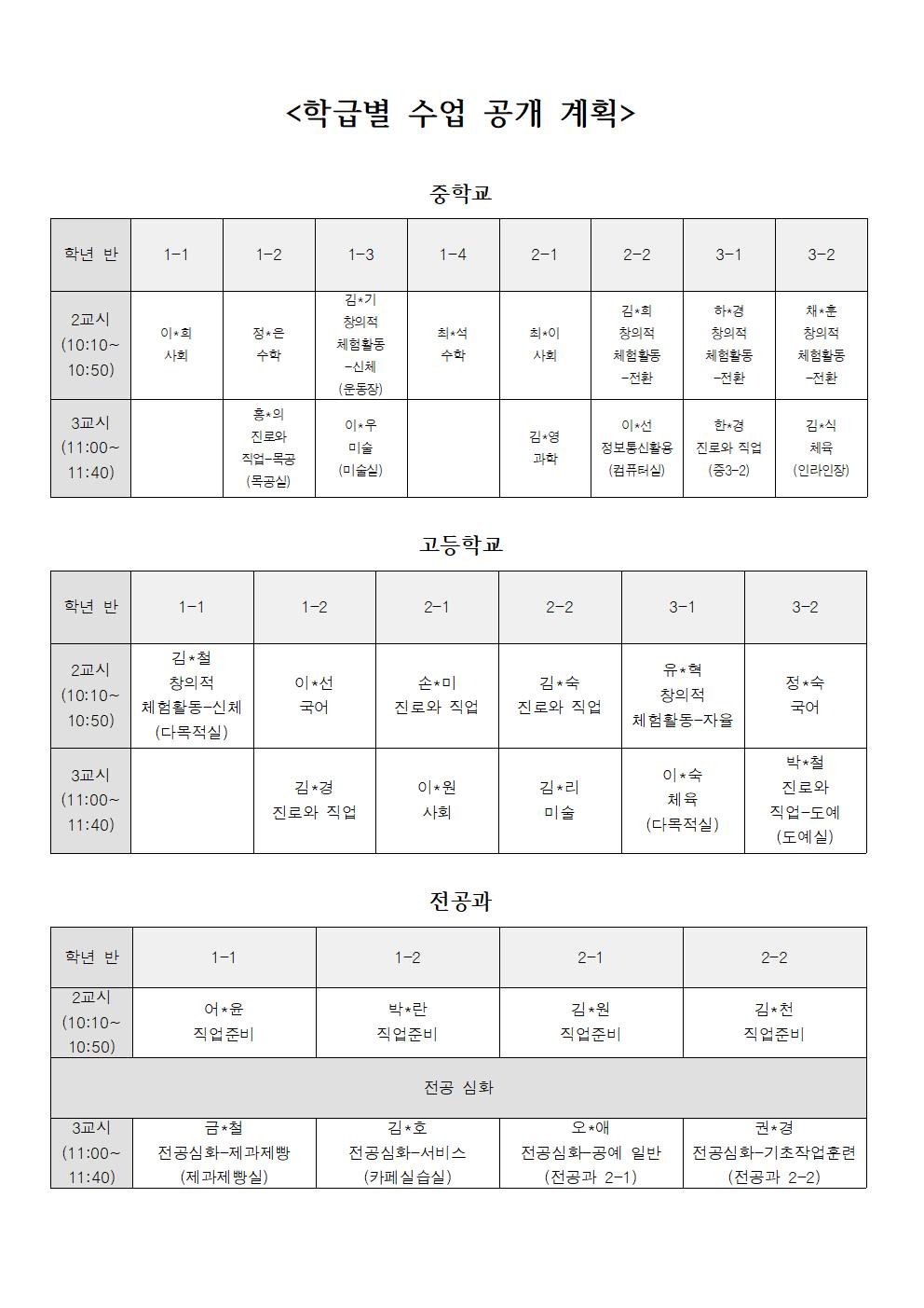 2024학년도 공개 수업 함께 수업하는 날 가정통신문002