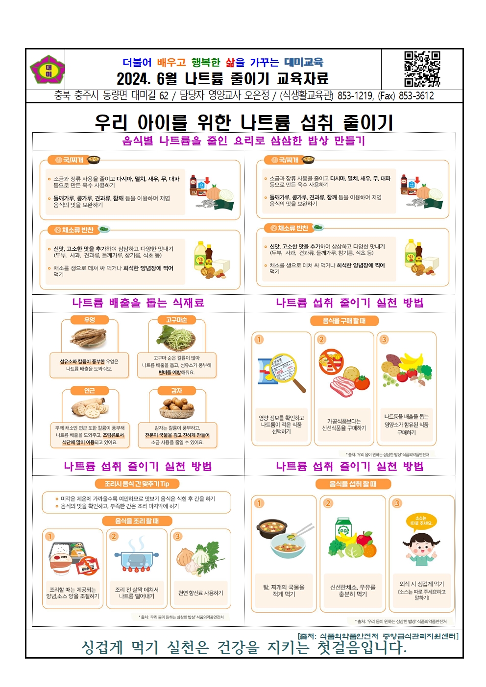 2024. 6월  나트륨 섭취 줄이기 교육자료001