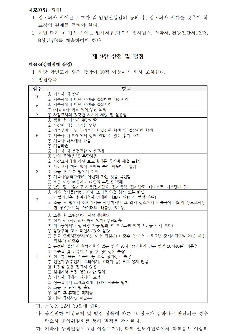 2024. 기숙사(탁오사) 운영 규정(2024.5.16.개시용)010