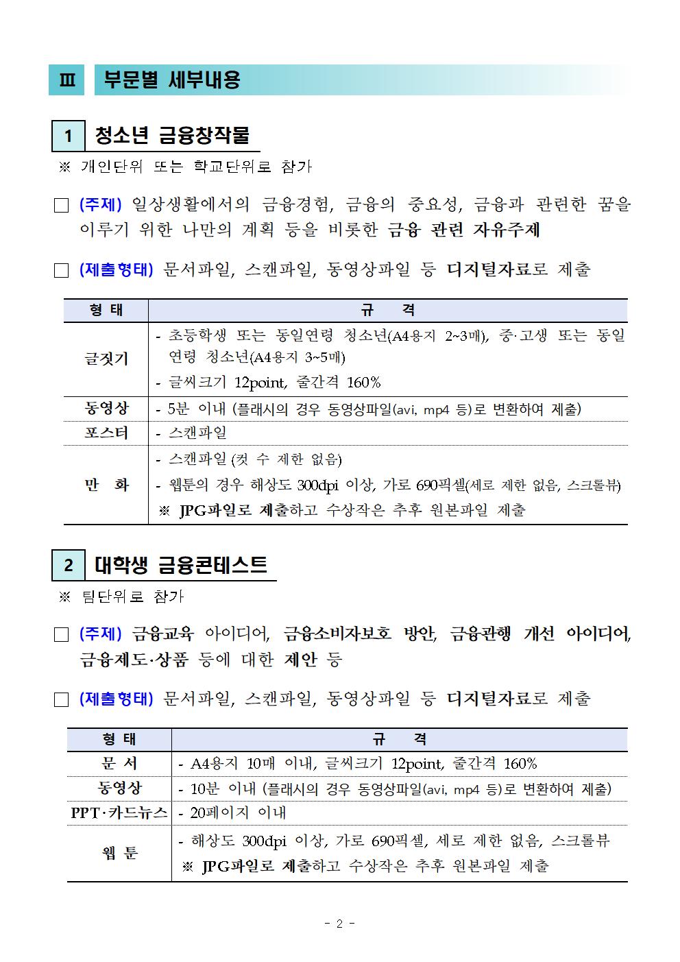 [운호고등학교-7449 (첨부) 금융감독원] (붙임) 제19회 금융공모전 개최 안내문_F003