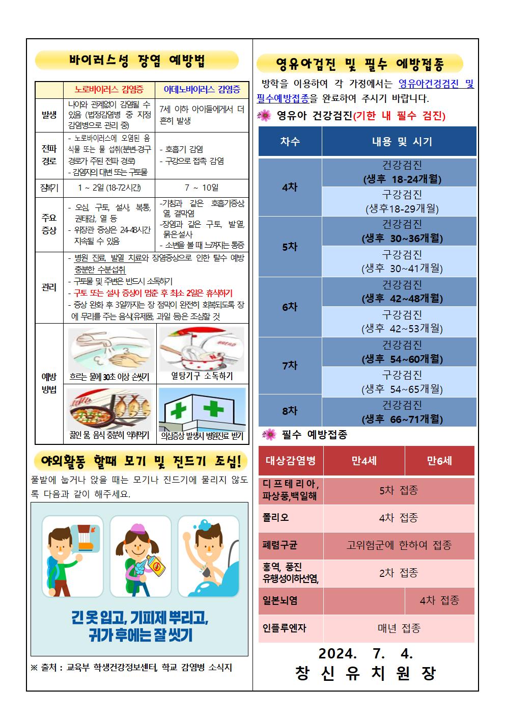 여름방학 건강소식 안내문002