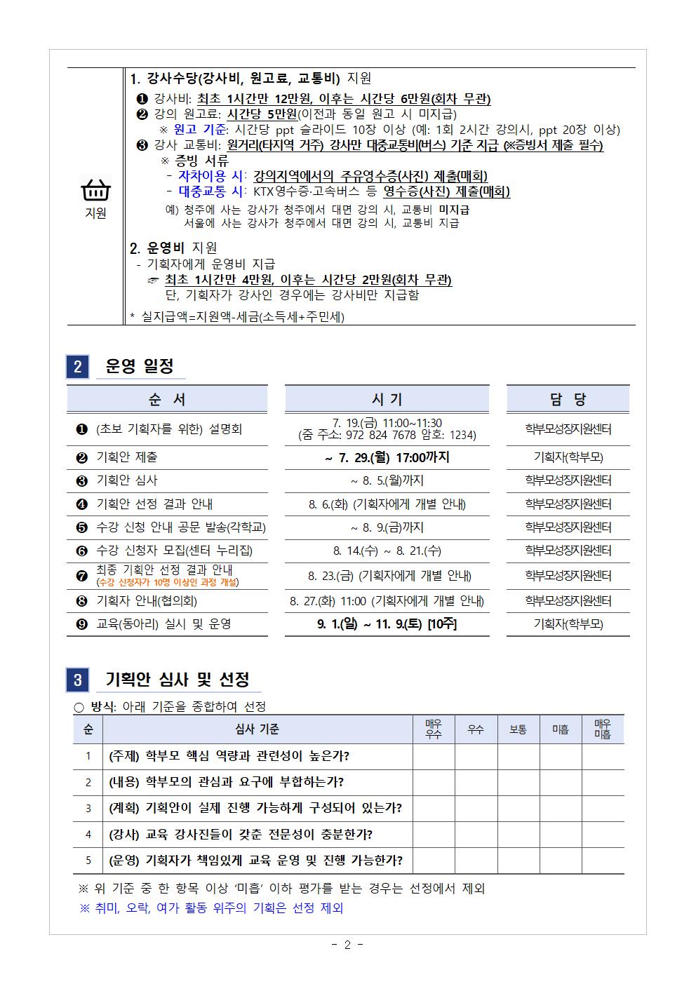 [청주성신학교-7911 (첨부) 충청북도중원교육문화원 인문예술과] [가정통신문] 2024.학부모 자율기획교육(동아리) 2기 기획안 모집 안내002