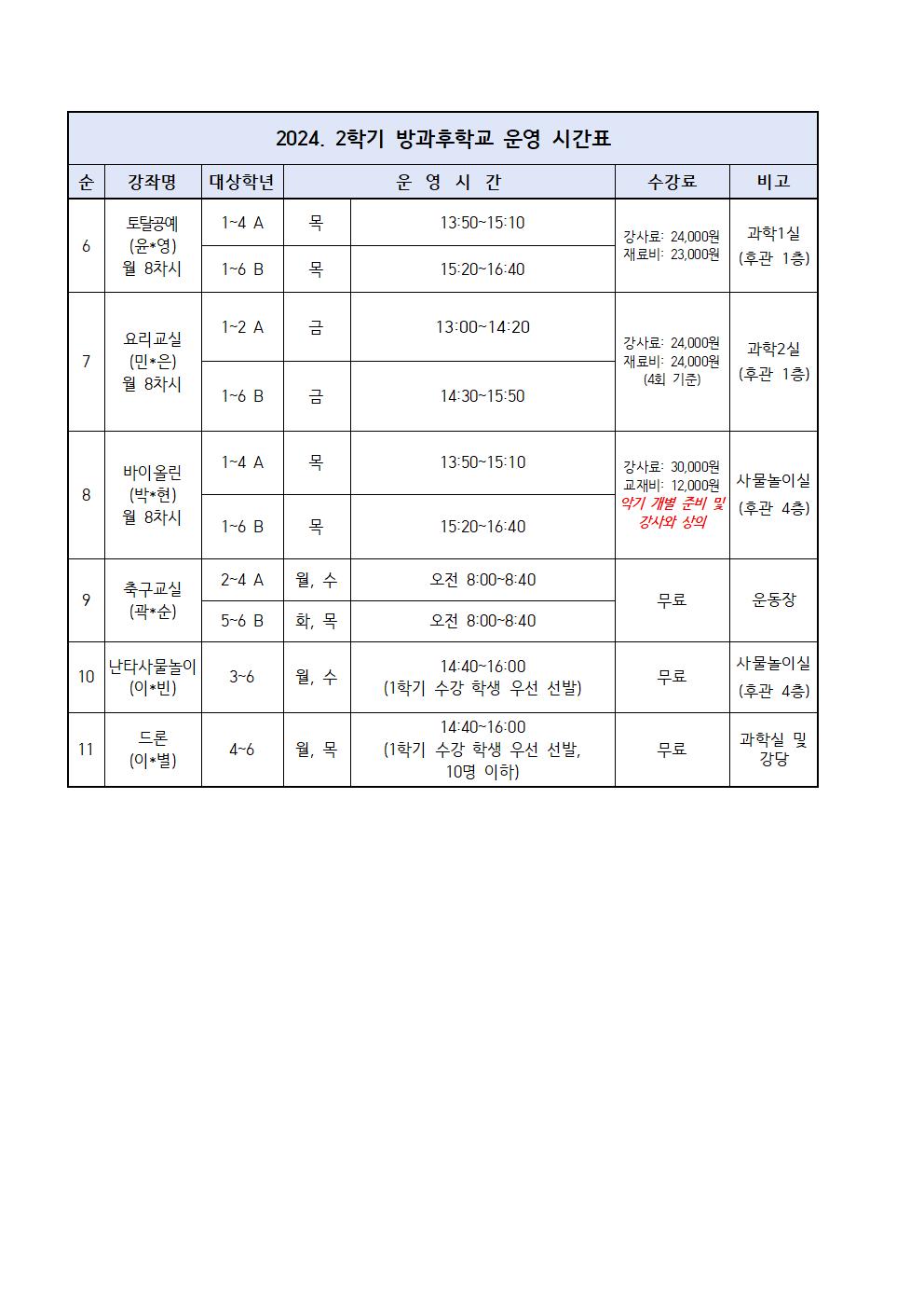 2024. 여름방학 및 2학기 방과후학교 프로그램 수강신청 안내장004