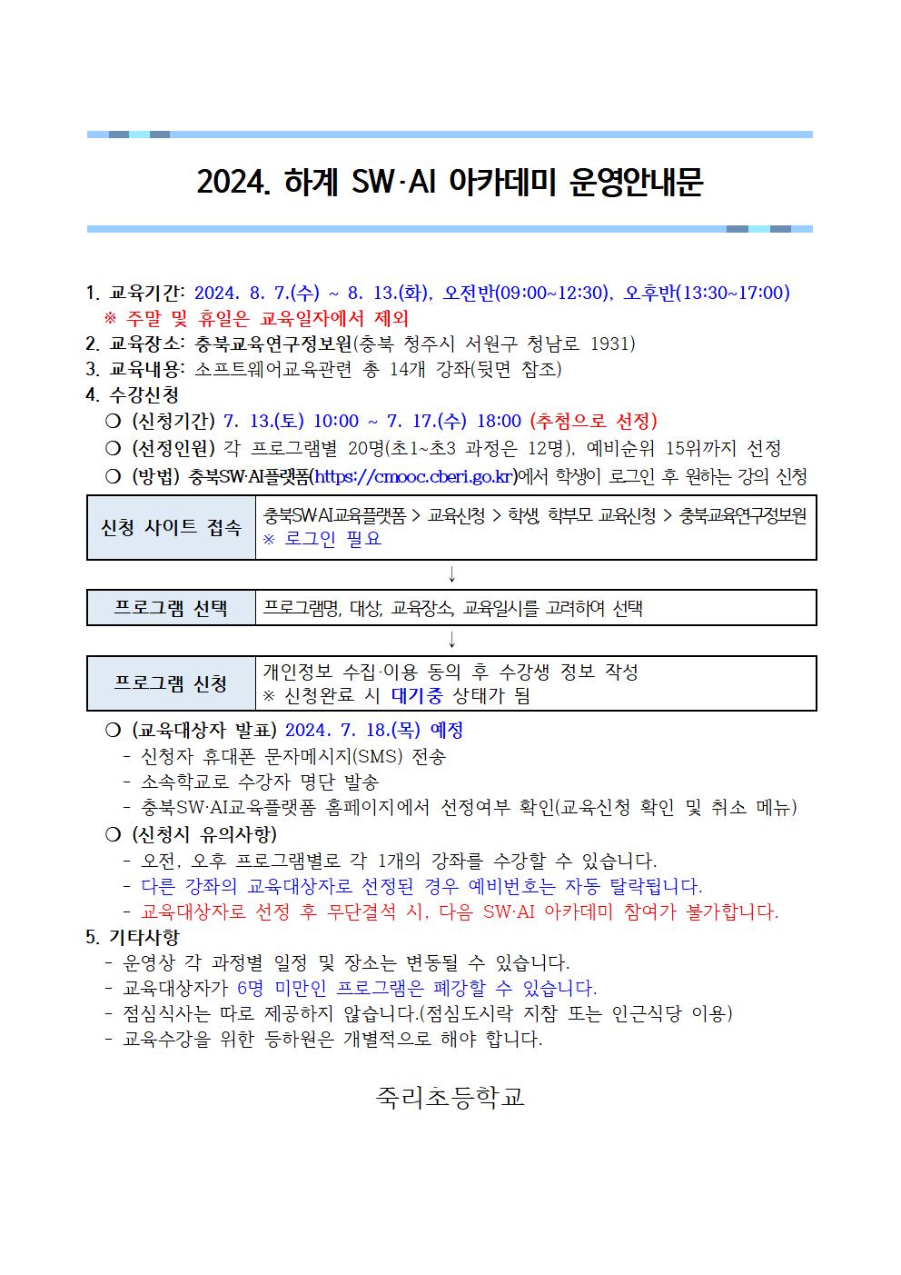 [붙임1]2024. 하계 SW·AI 아카데미 운영안내문001