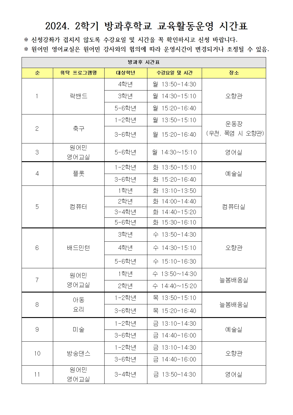 2024. 2학기 방과후학교 수강신청 안내장(수정)002