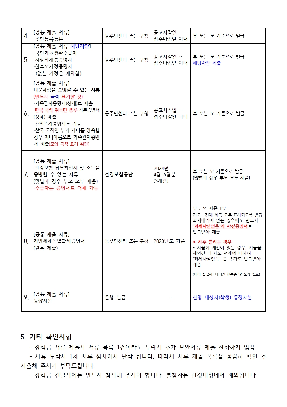 [붙임1] 2024년 제5회 다문화가족자녀 장학금 세부 개요006