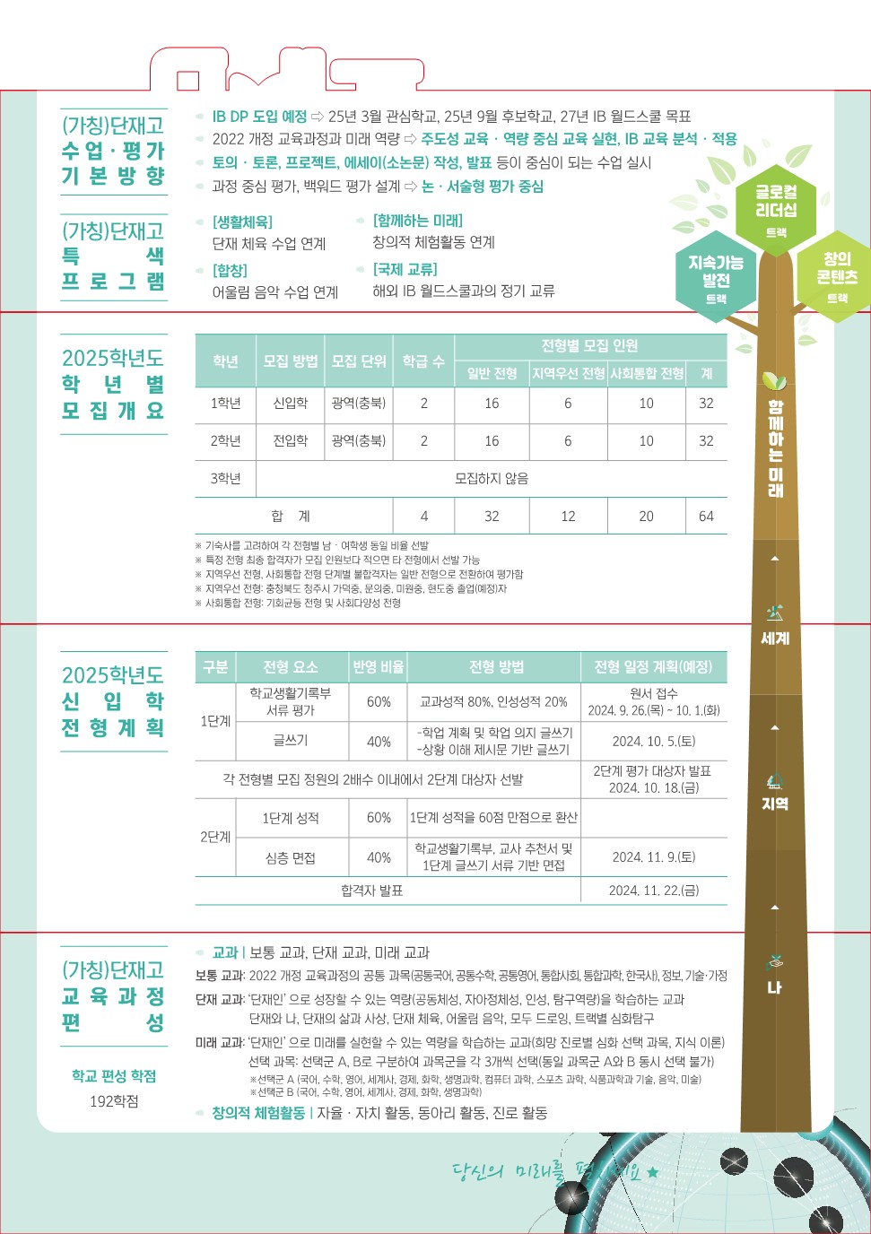 충청북도교육청 중등교육과_[붙임 3] (가칭)단재고등학교 홍보 리플렛_2