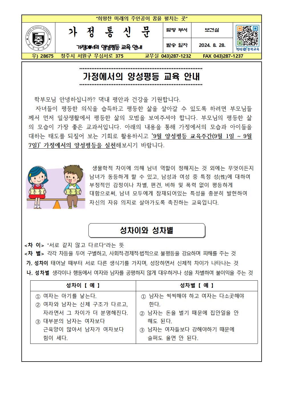 가정에서의 양성평등 교육 안내001