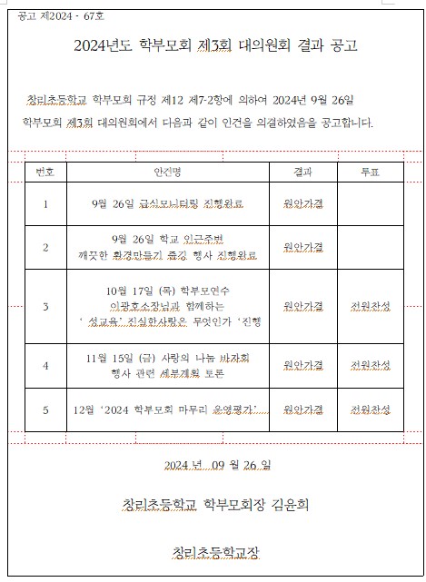 3차대의원회결과공고