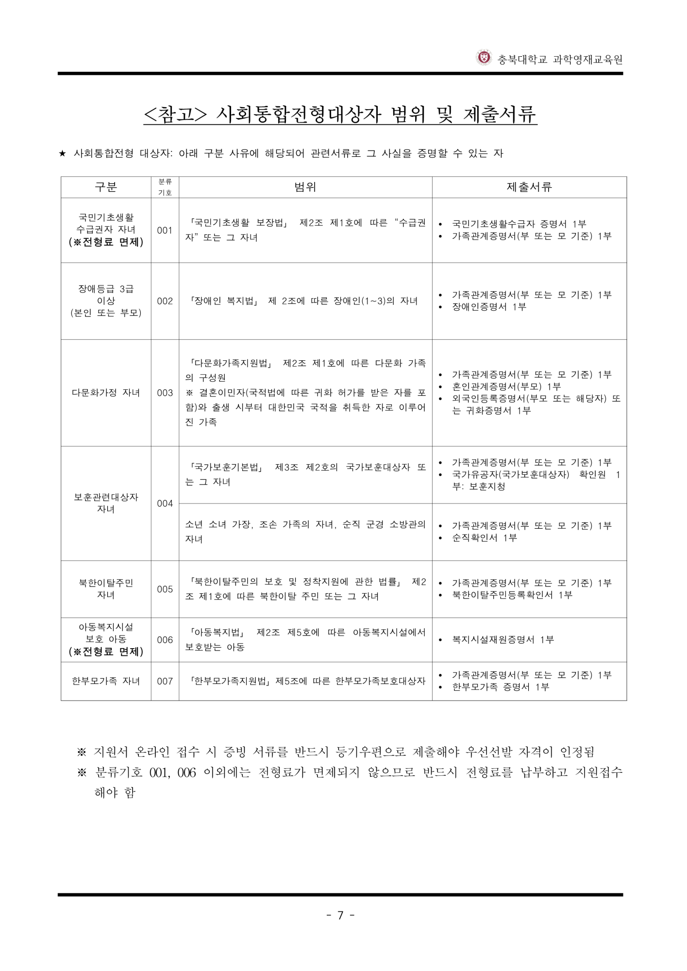 2025학년도_충북대학교_과학영재교육원_교육대상자_전형요강_8