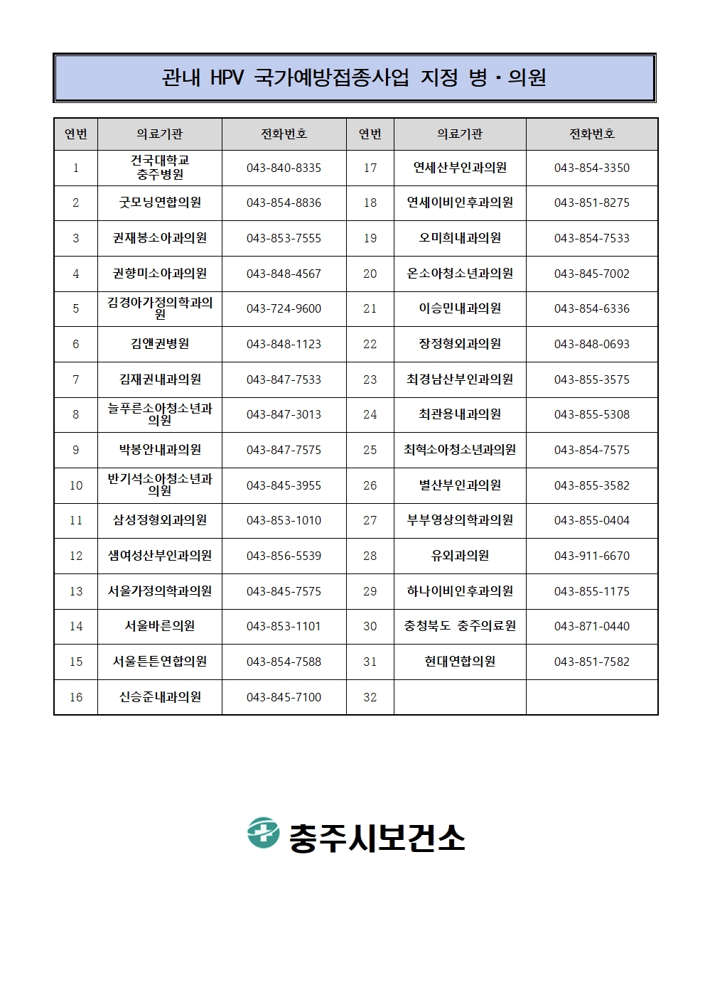 HPV 국가예방접종(자궁경부암 예방) 안내 가정통신문002