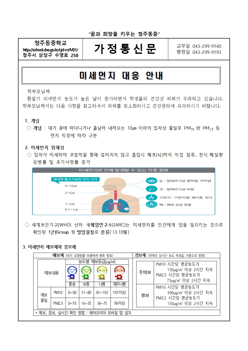 미세먼지 대응 안내001