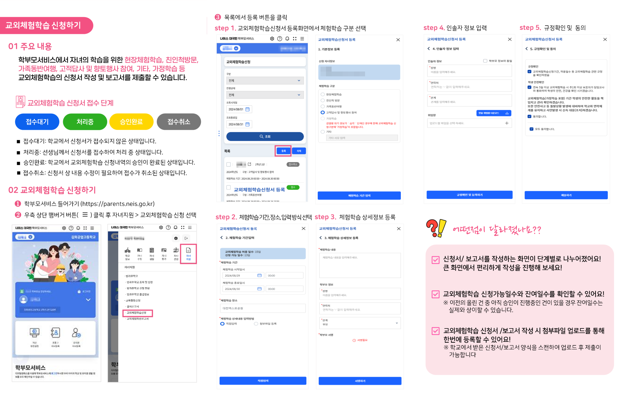 충청북도교육청 중등교육과_[붙임4] NEIS 교외체험학습 온라인 서비스 학부모용 매뉴얼_2