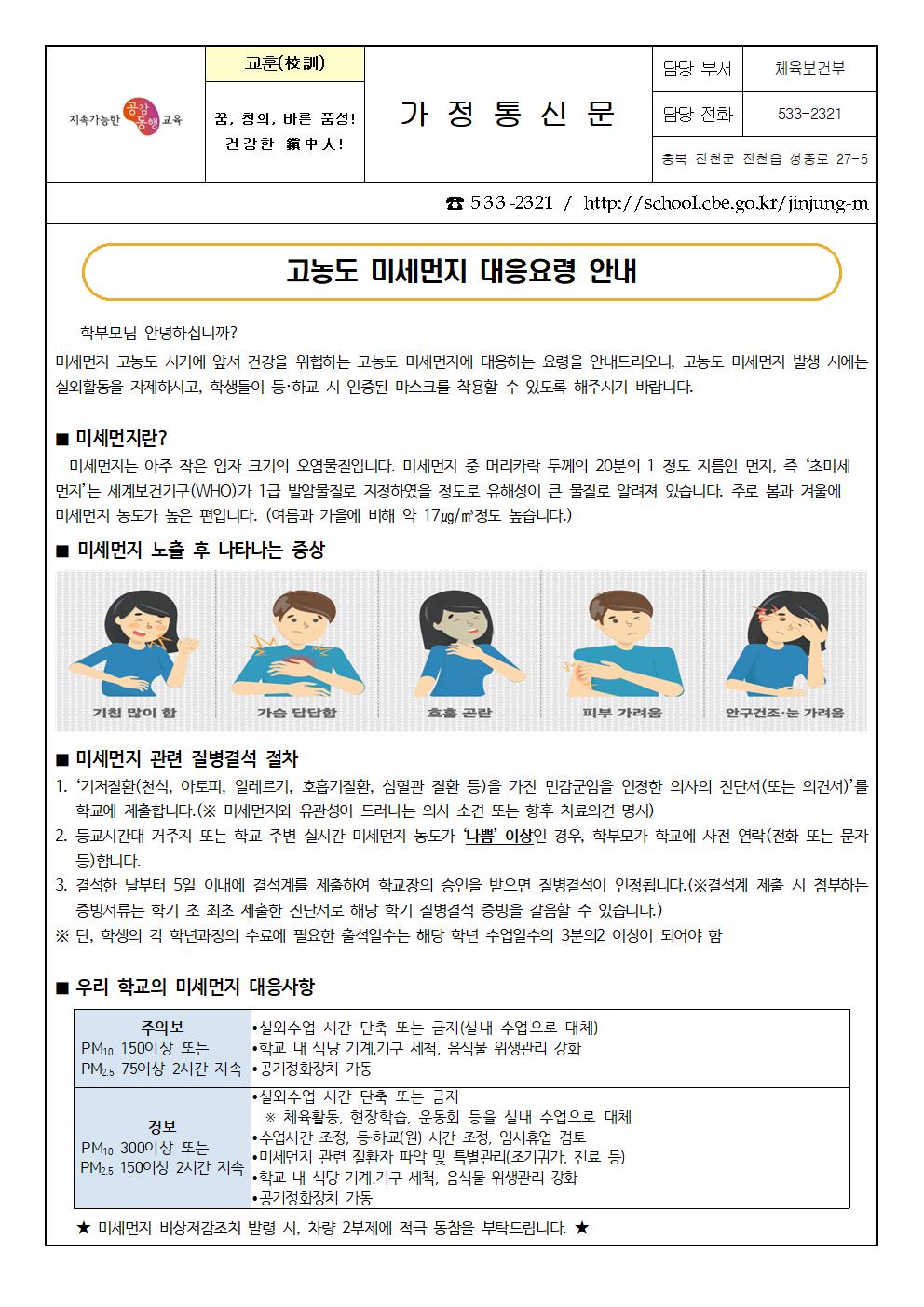 고농도 미세먼지 대응요령 안내001