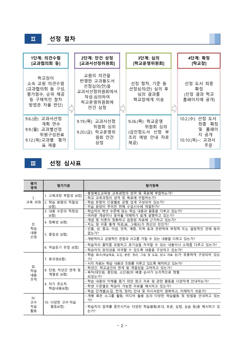 2025학년도 검인정교과서 선정 절차 및 결과 안내_2