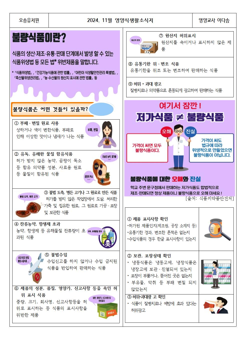 11월 급식소식지 (불량식품이란)001