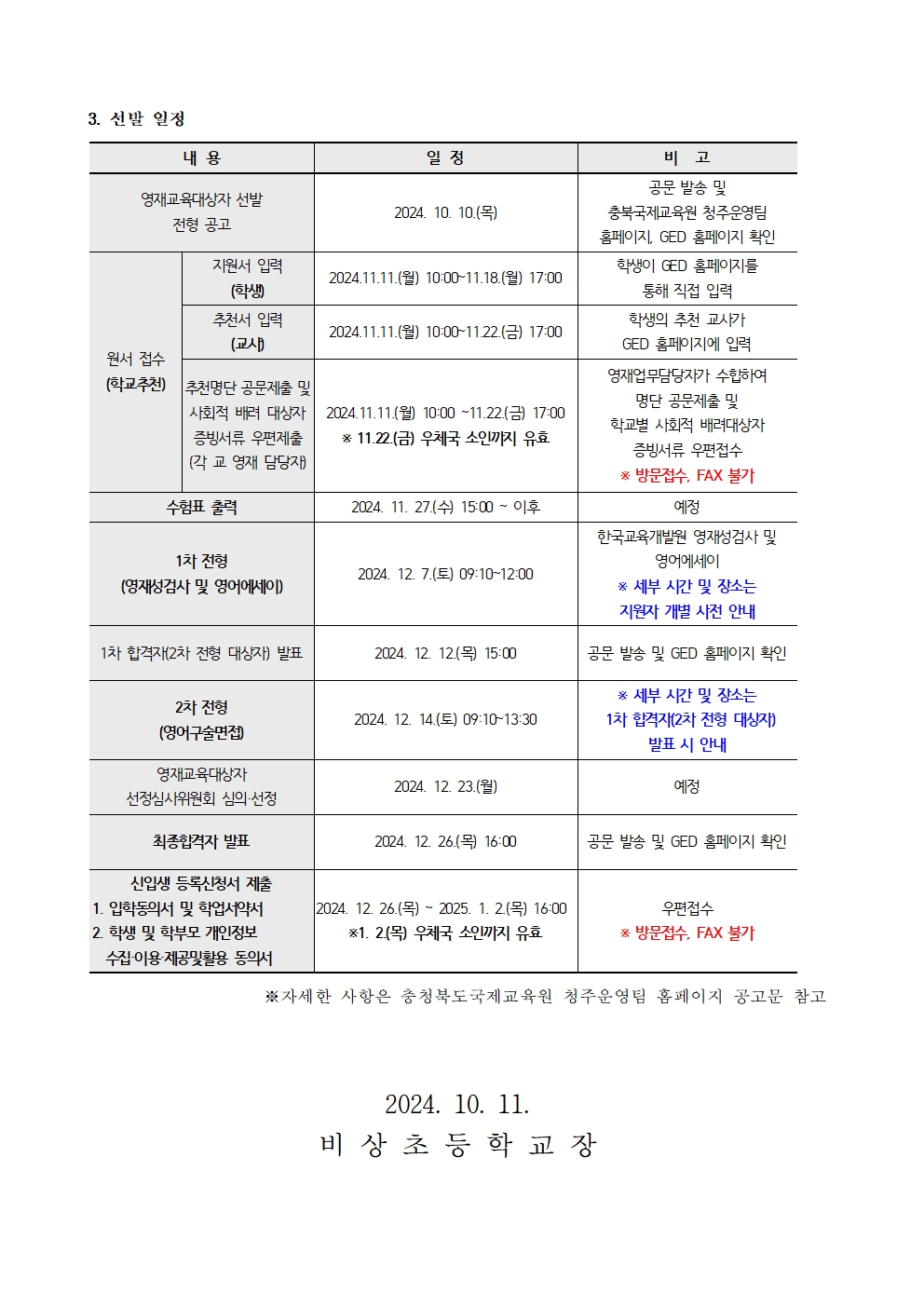 2025학년도 충청북도국제교육원부설 영재교육원(청주) 영재교육대상자 선발 안내002