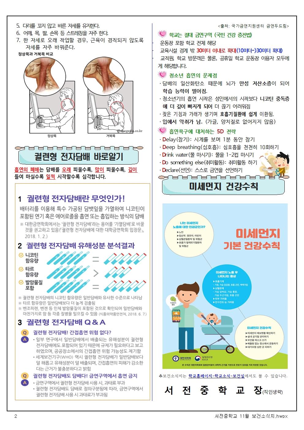 서전중학교 11월 보건소식지002