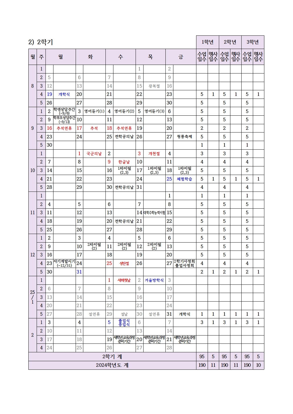 2024학년도 학사일정 (1)002