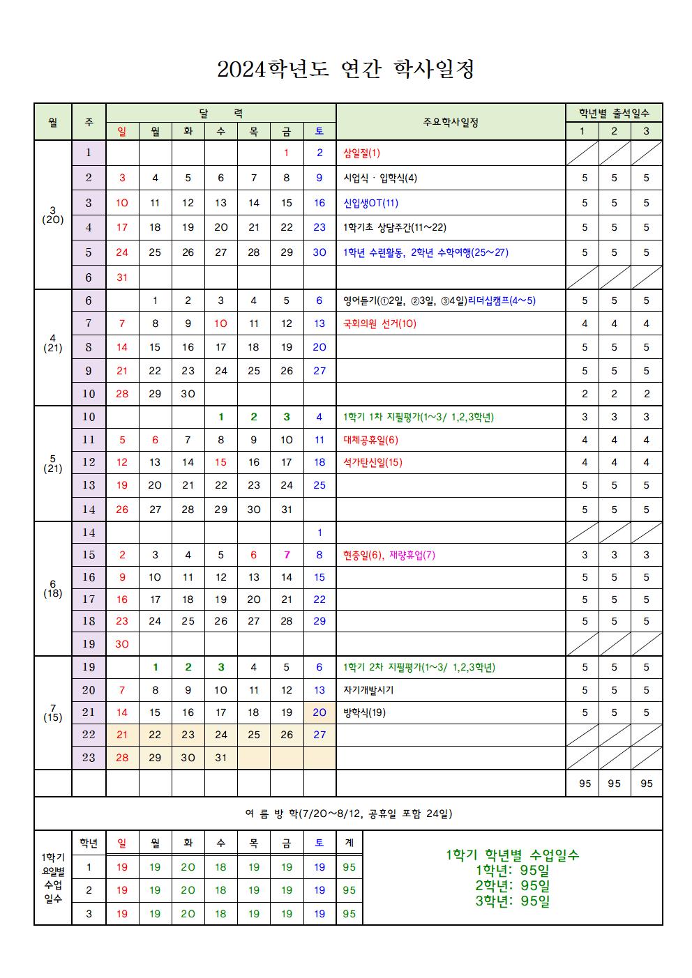 2024학년도 연간 학사일정 수정001