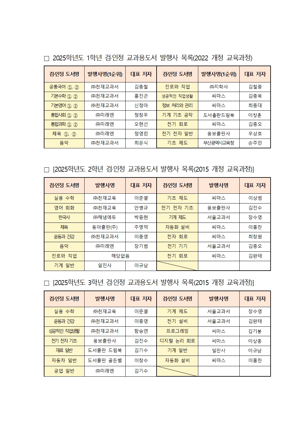 2025학년도 검·인정 교과용도서 선정 안내003