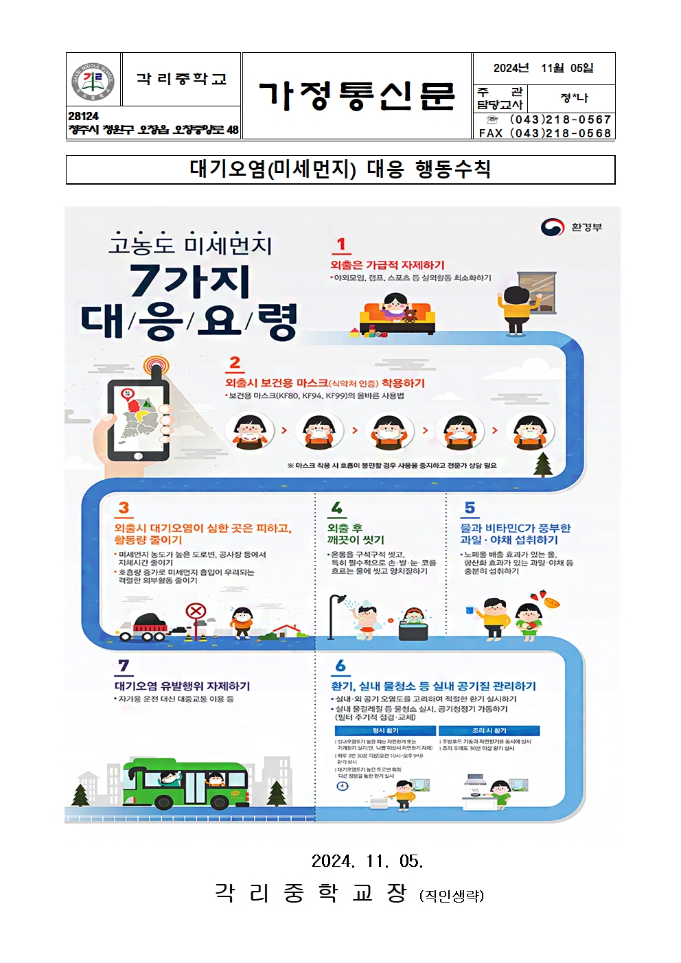 학부모 미세먼지안내 가정통신문001