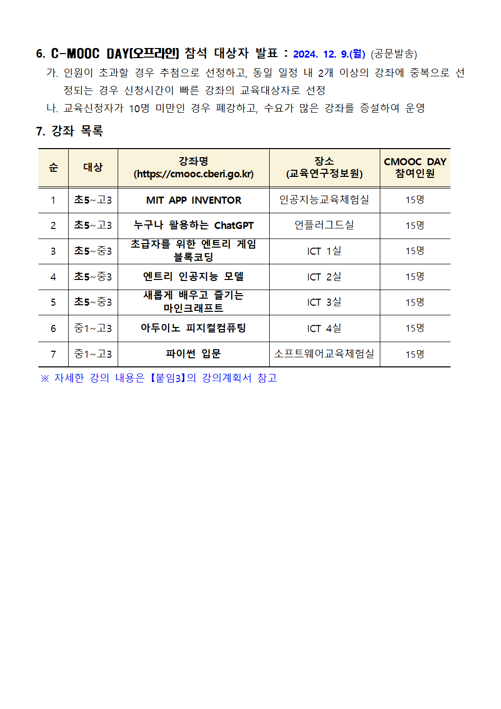 제1회 C-MOOC DAY 운영 계획(안내용)002