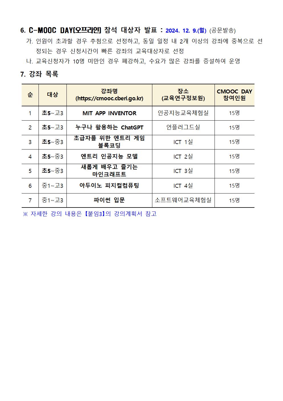 제1회 C-MOOC DAY 운영 계획(안내용)002