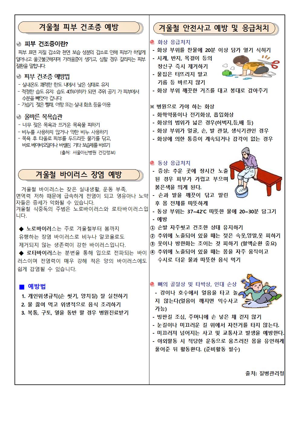 겨울방학 안전한 건강관리 가정통신문002