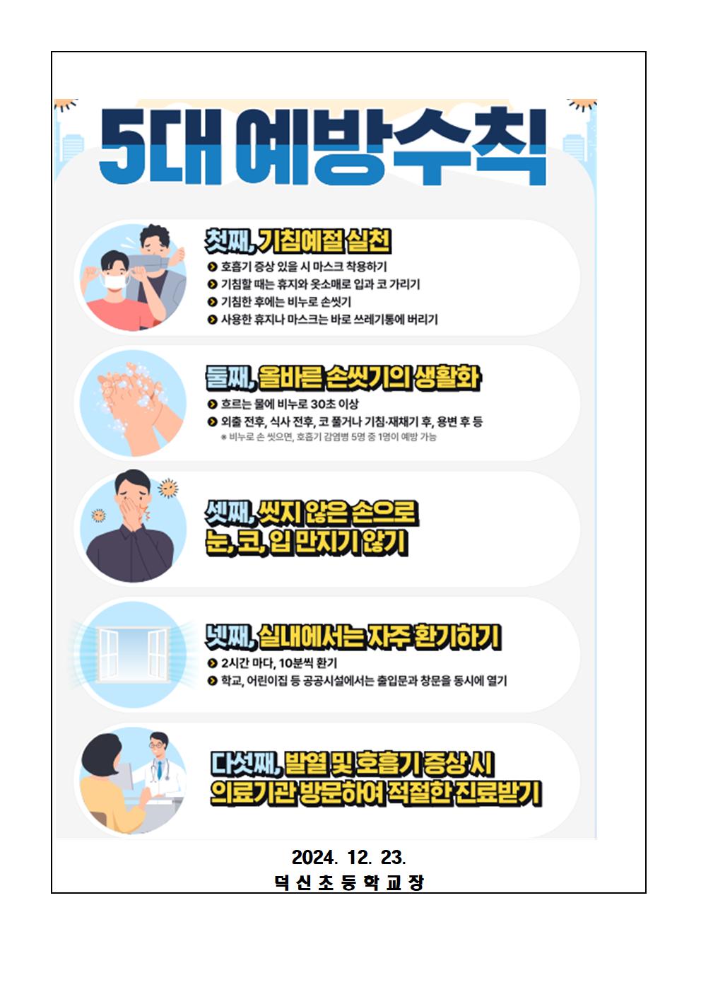 인플루엔자 등 호흡기 감염병 예방 안내문002