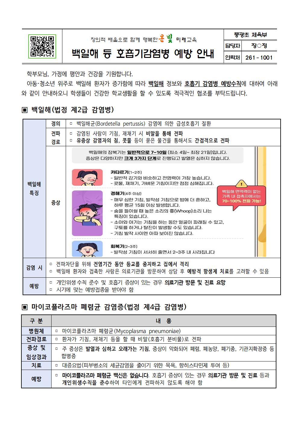 백일해 등 호흡기감염병 예방 안내001