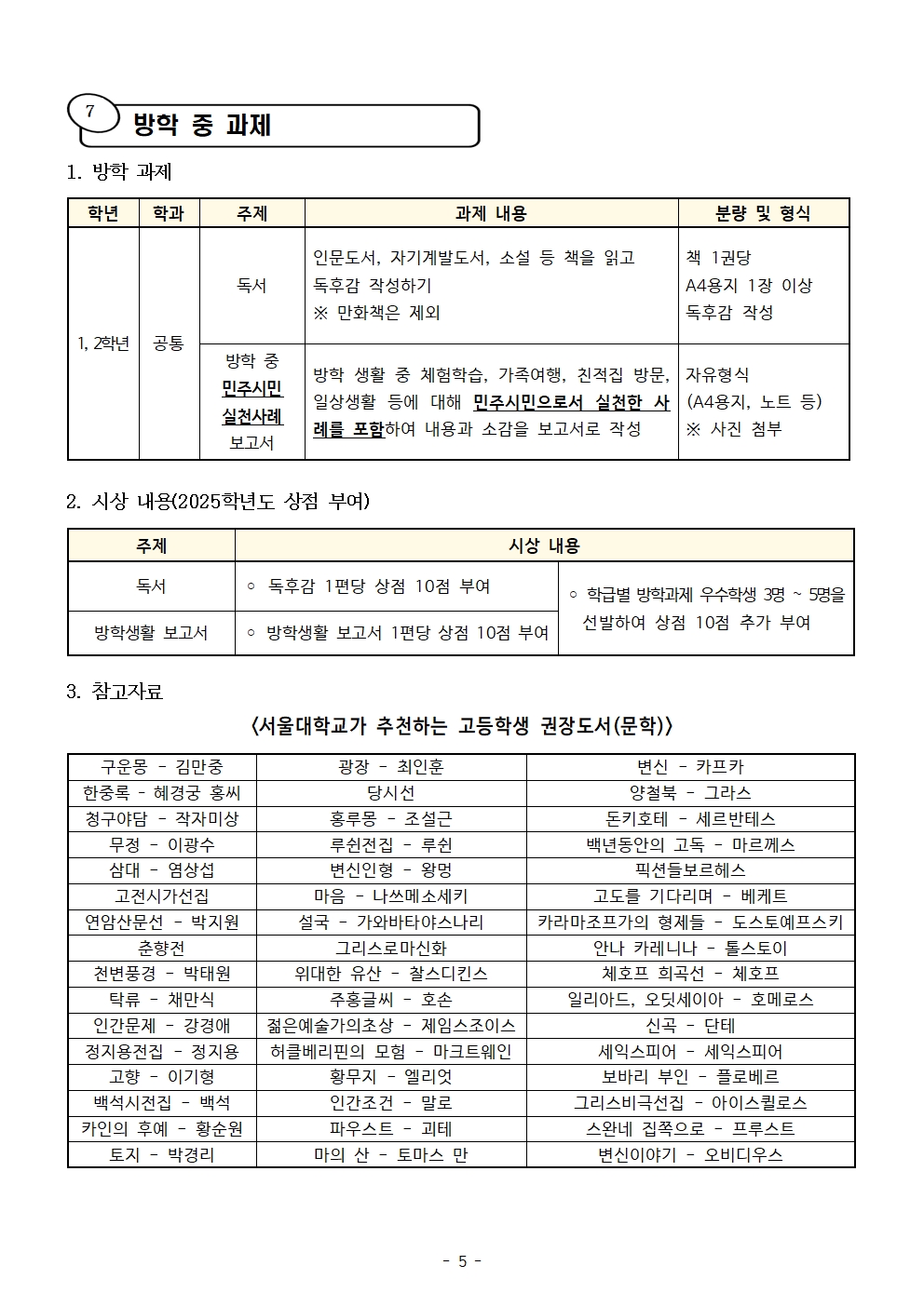 방학생활수칙 및 방학과제005