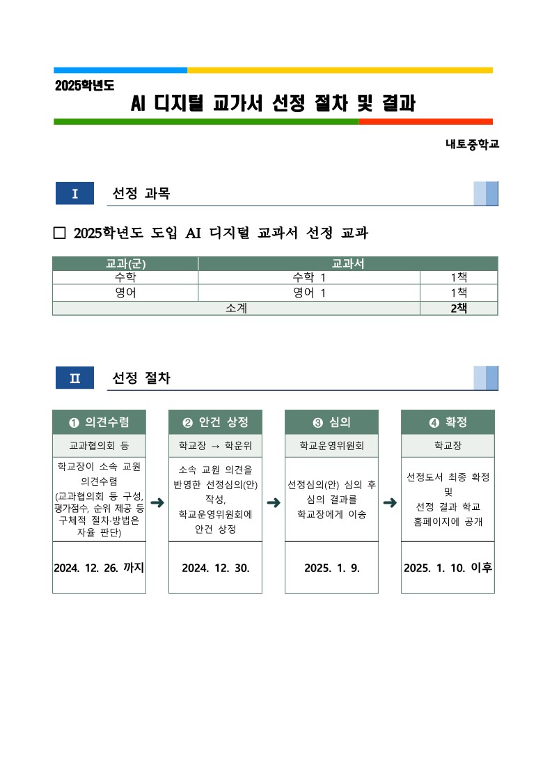 2025학년도 AI디지털교과서 선정 절차 및 결과(홈페이지 게시용)_1